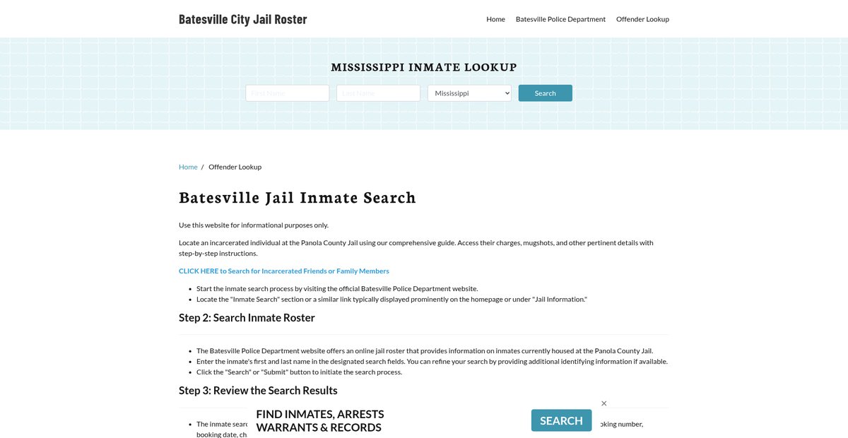 Preview of batesvillecityjail.org