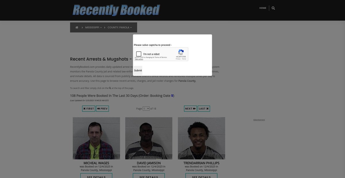 Preview of recentlybooked.com