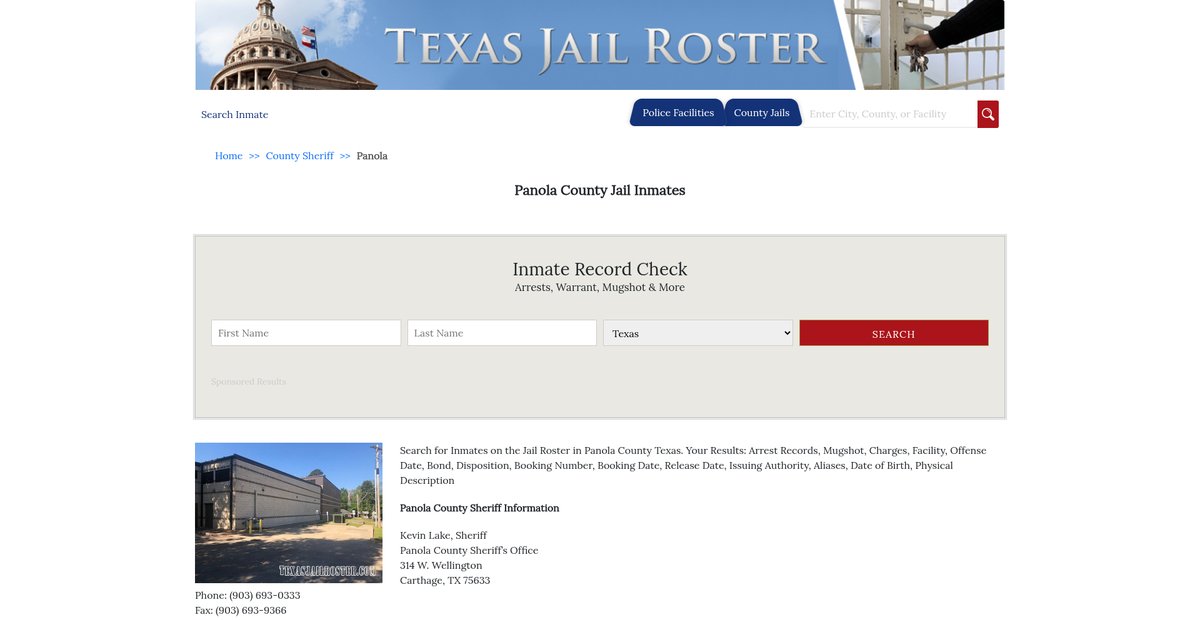 Preview of texasjailroster.com