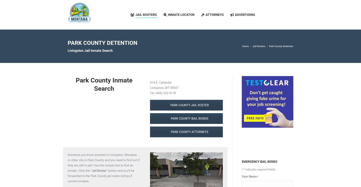 Preview of montanajailroster.com