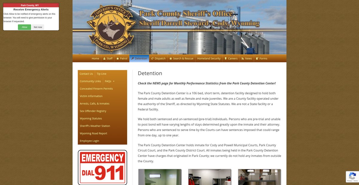 Preview of parkcountysheriff-wy.gov