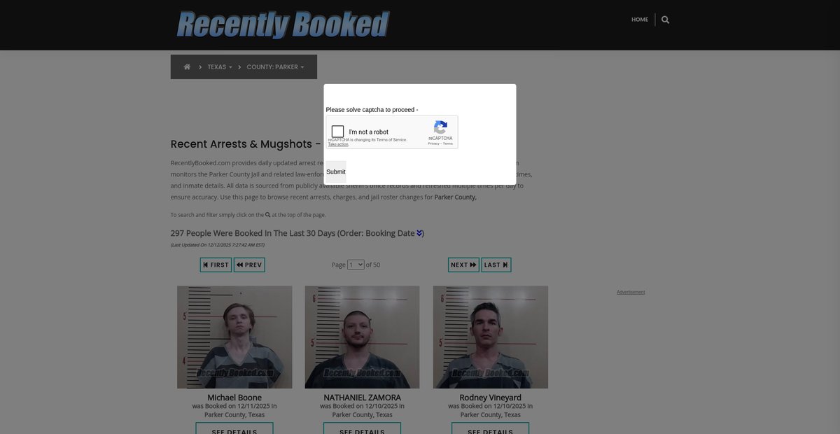 Preview of recentlybooked.com