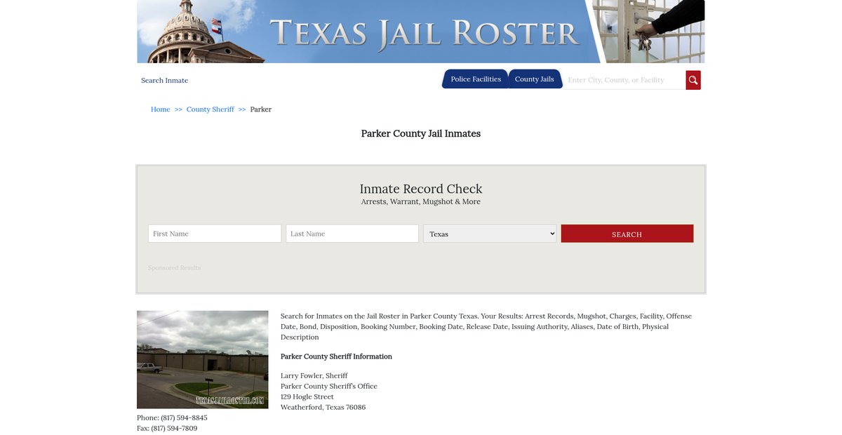 Preview of texasjailroster.com