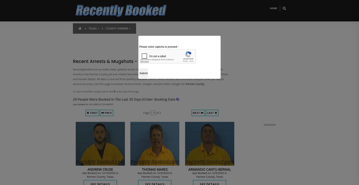 Preview of recentlybooked.com