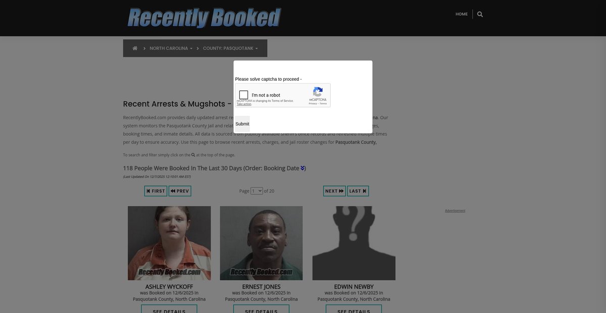 Preview of recentlybooked.com