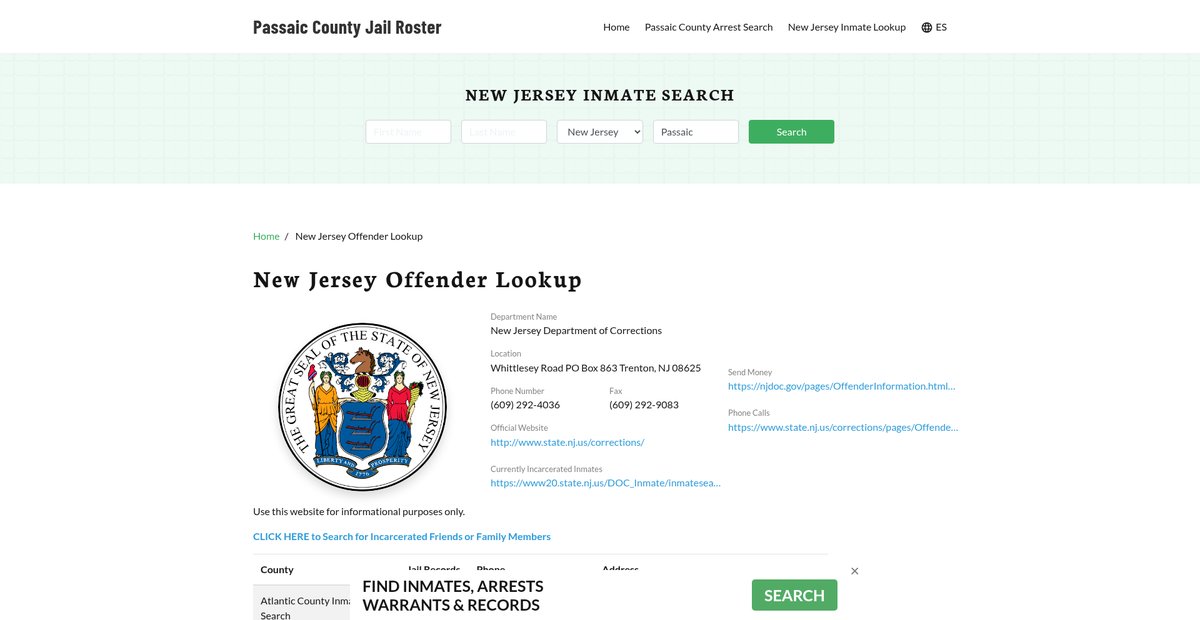 Preview of passaiccountyjail.org