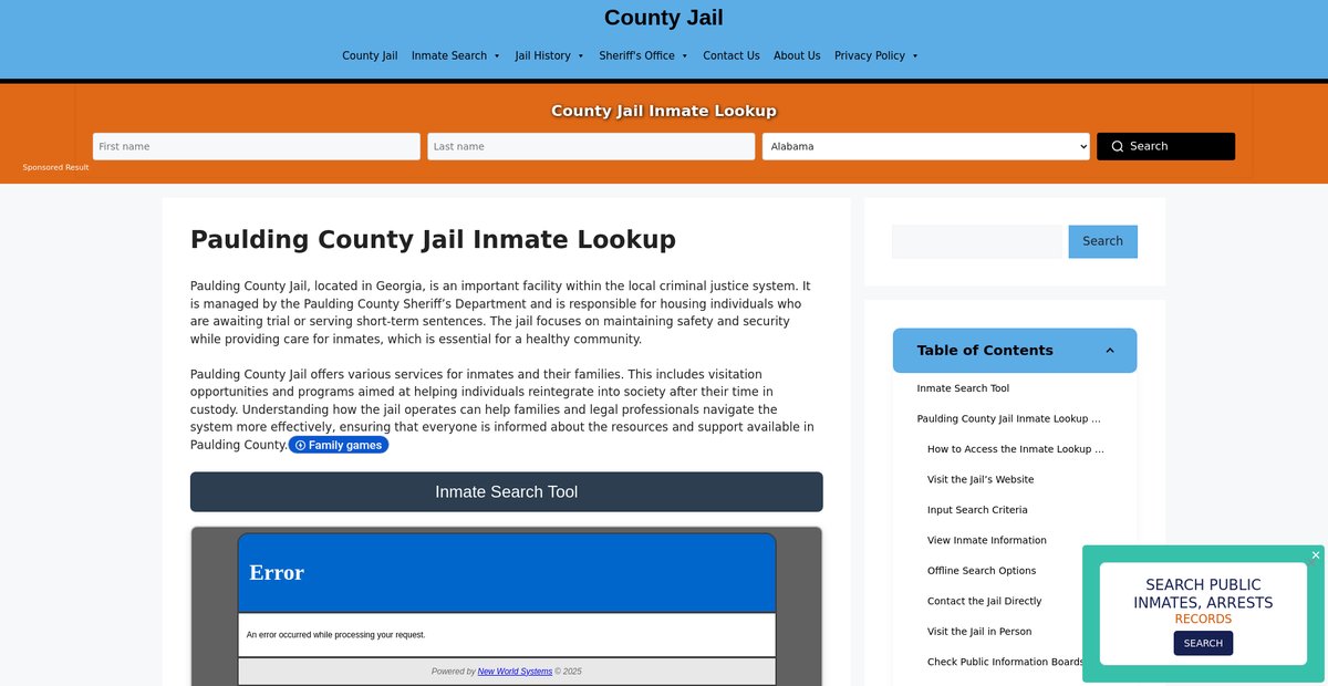 Preview of paulding.countyjail.org