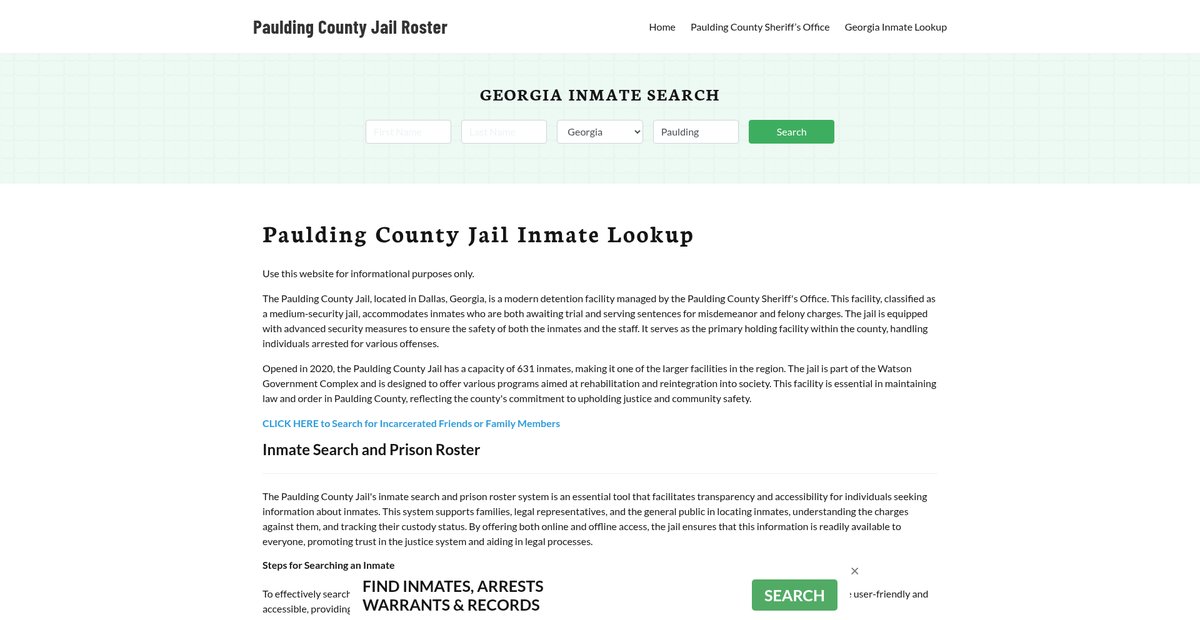Preview of pauldingcountyjail.org