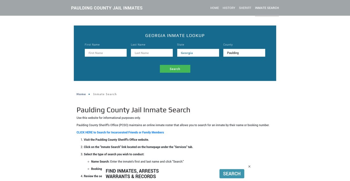 Preview of pauldingjailroster.org