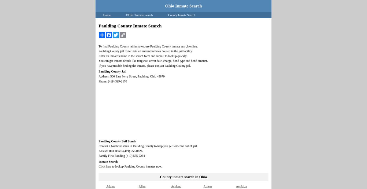 Preview of inmatesearchohio.org