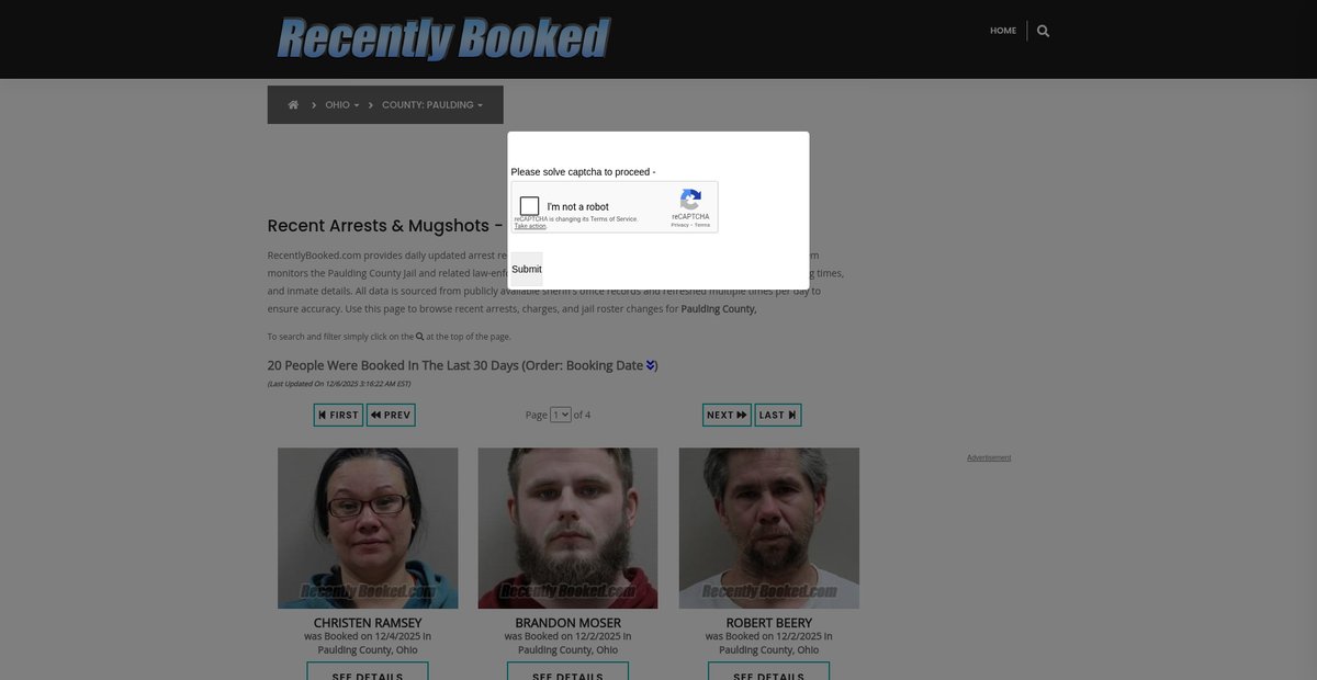 Preview of recentlybooked.com