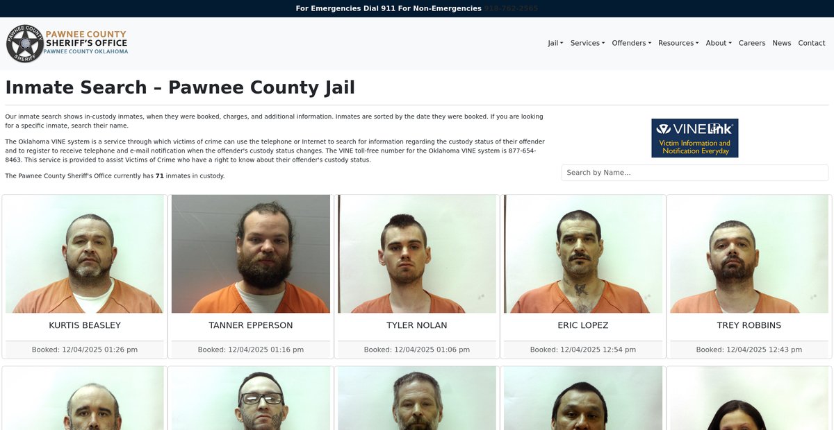 Preview of pawneecountysheriff.com