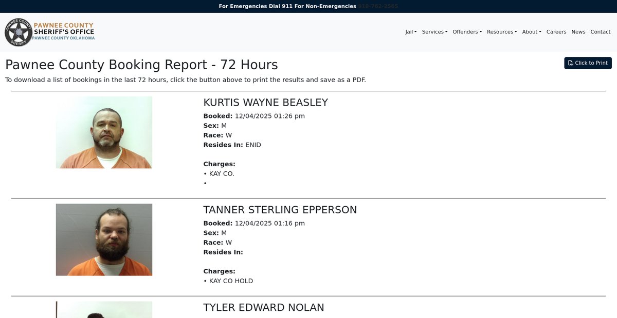 Preview of pawneecountysheriff.com