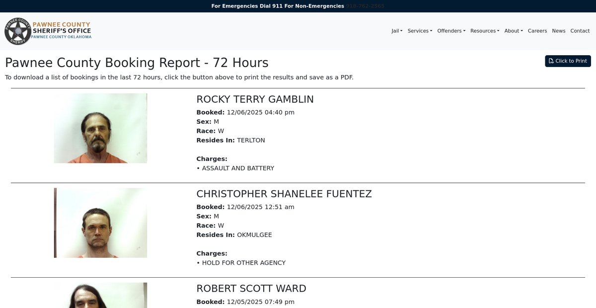 Preview of pawneecountysheriff.com