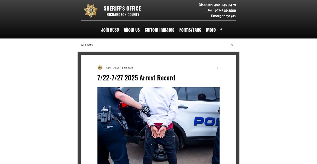 Preview of richardsoncountysheriffsoffices.com