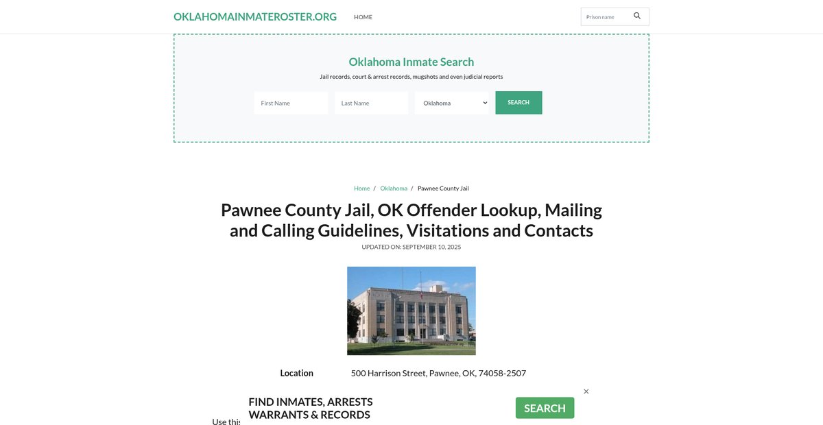 Preview of oklahomainmateroster.org