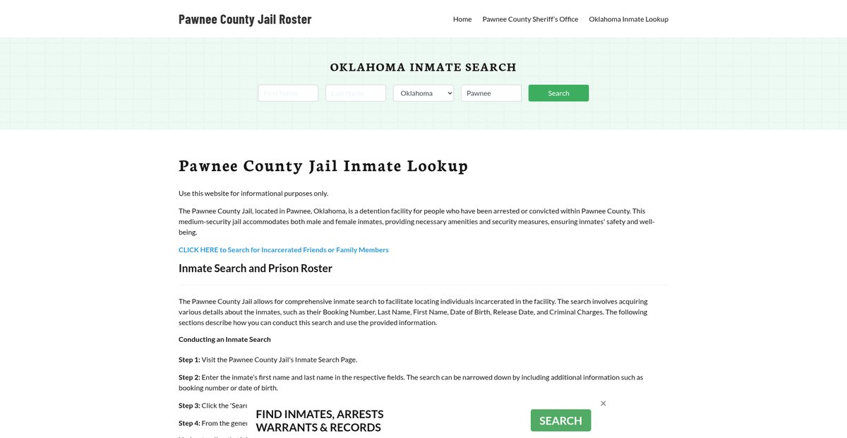 Preview of pawneecountyjail.org