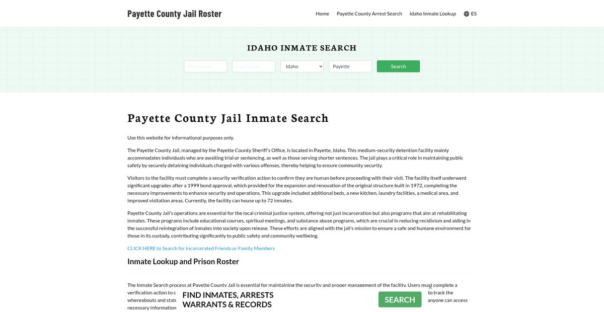 Preview of payettecountyjail.org