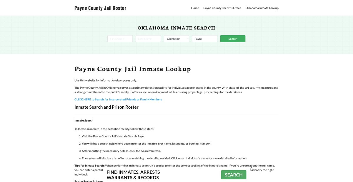 Preview of paynecountyjail.org