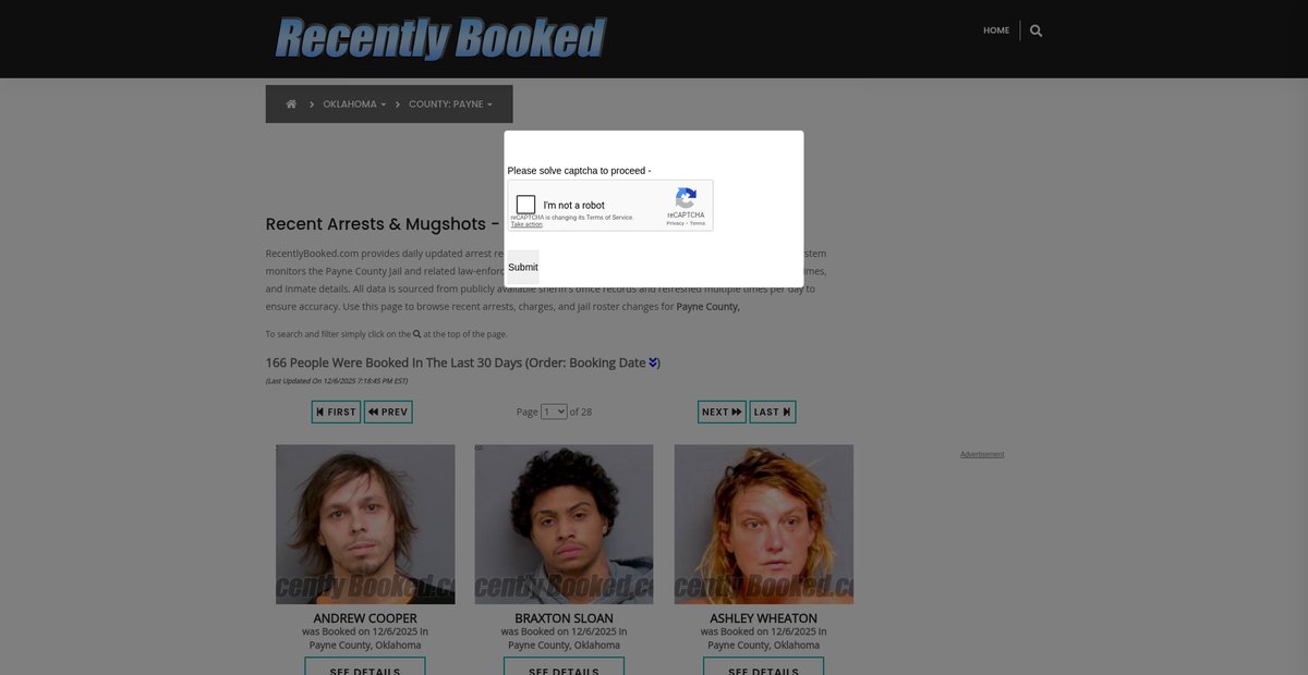 Preview of recentlybooked.com