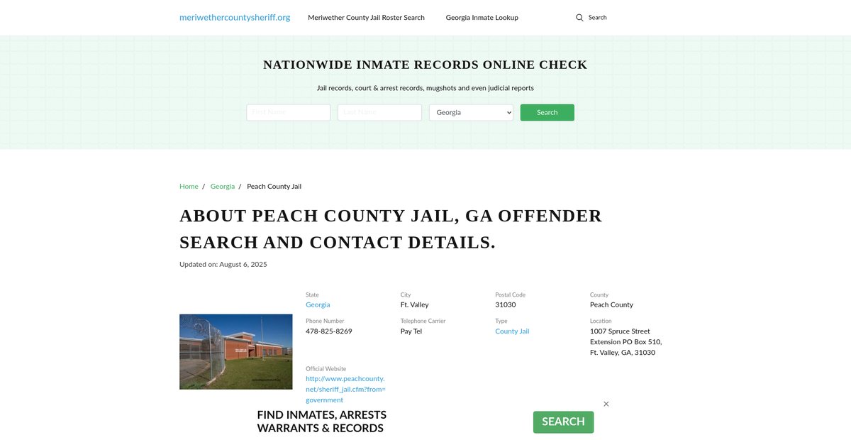 Preview of meriwethercountysheriff.org