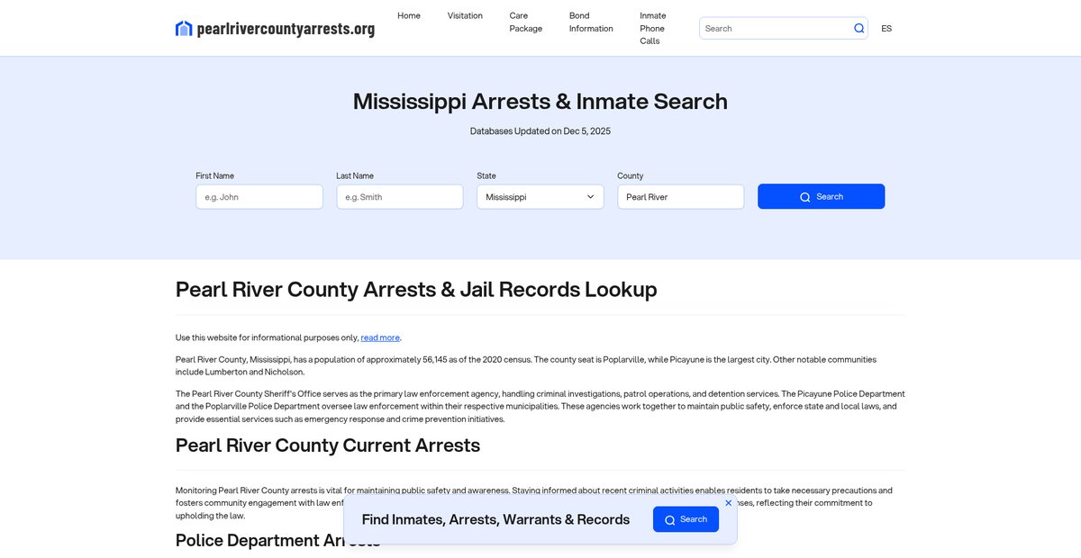 Preview of pearlrivercountyarrests.org