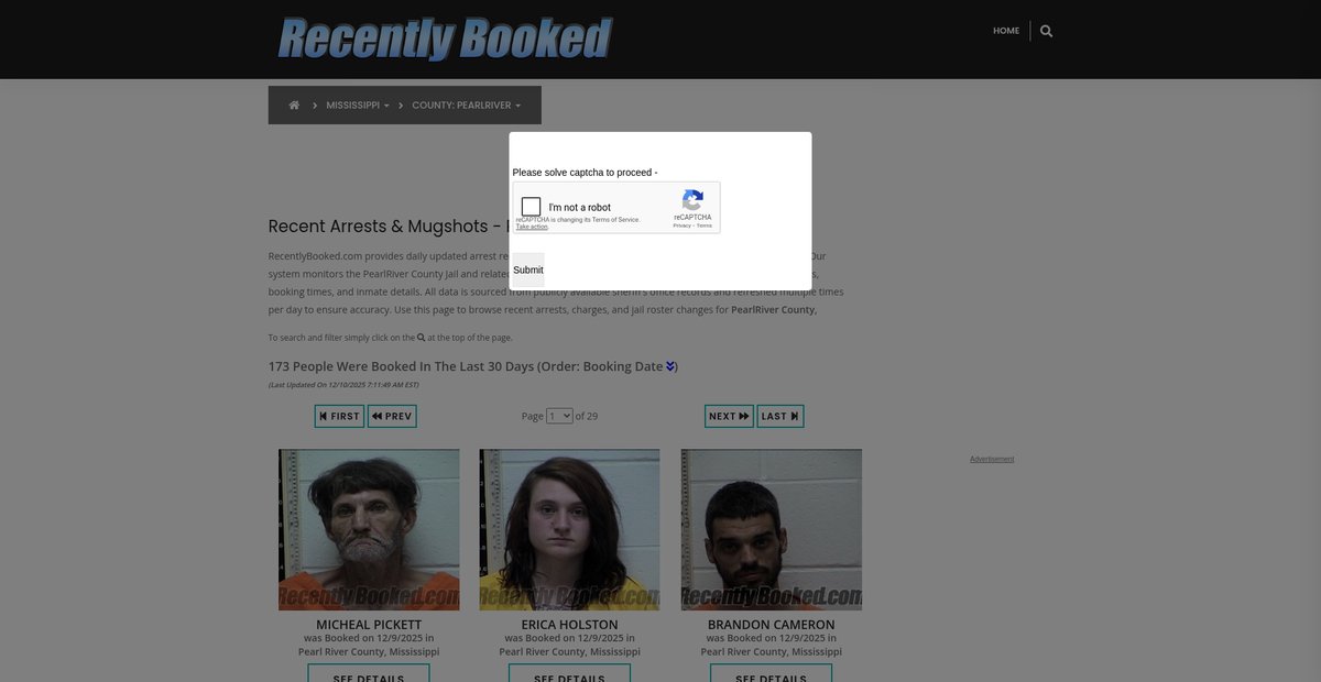 Preview of recentlybooked.com