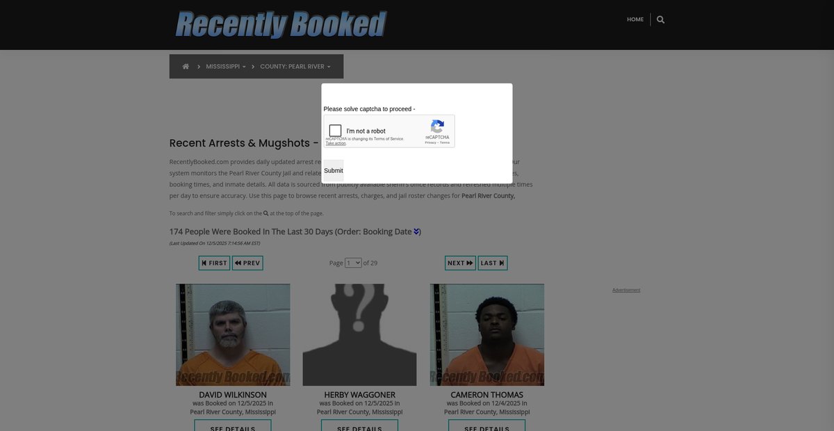 Preview of recentlybooked.com