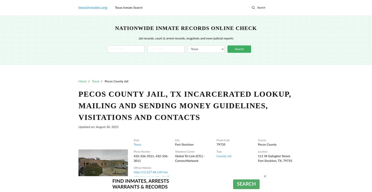 Preview of texasinmates.org