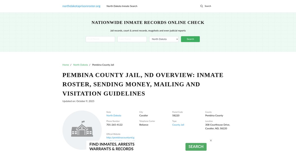 Preview of northdakotaprisonroster.org