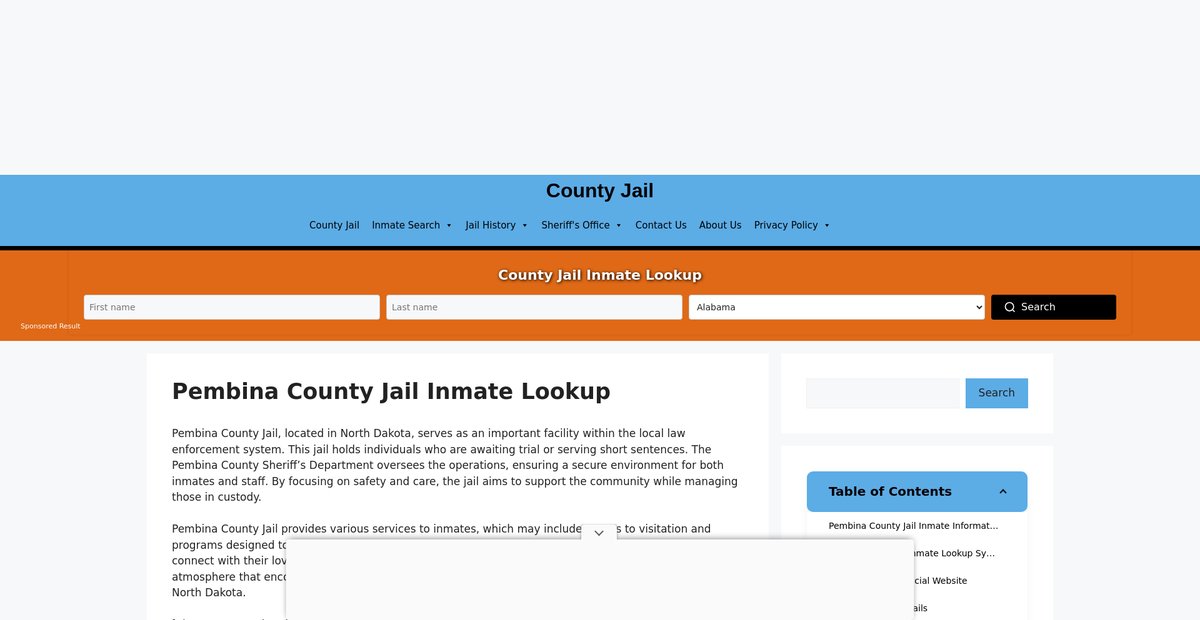 Preview of pembina.countyjail.org