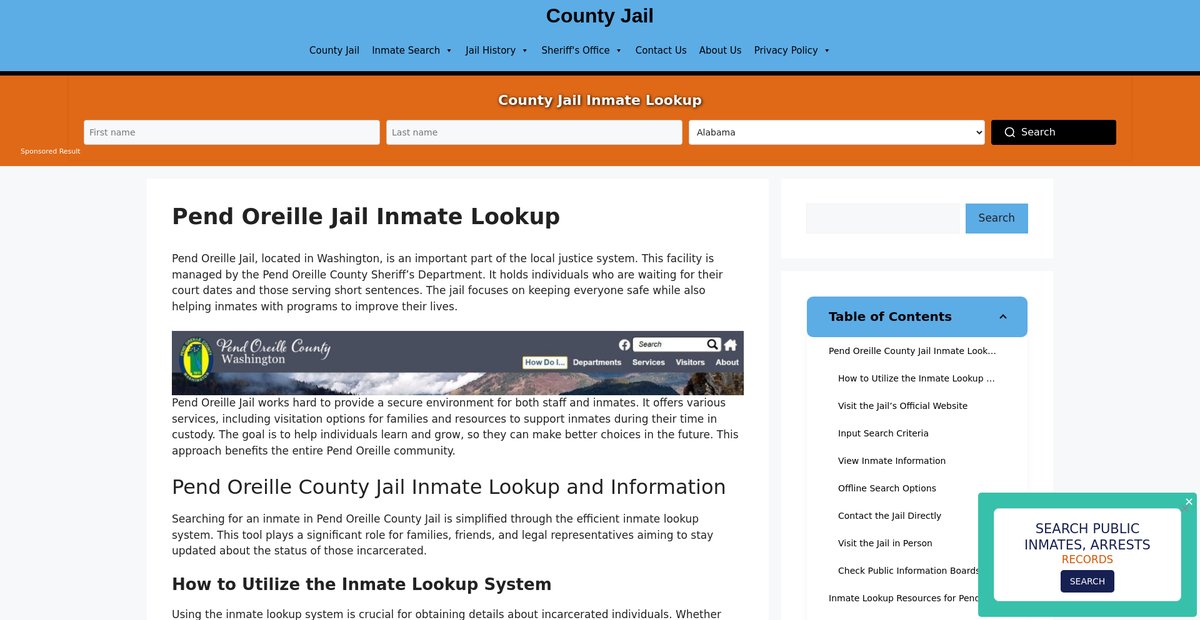 Preview of pend-oreille.countyjail.org