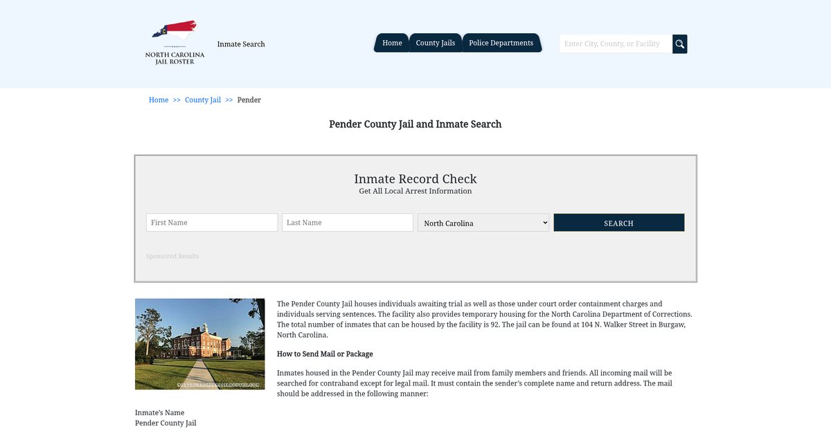 Preview of northcarolinajailroster.com