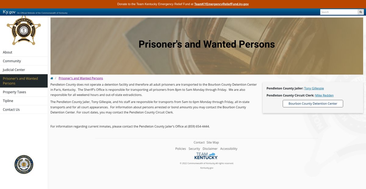 Preview of sheriff-pendletoncounty.ky.gov