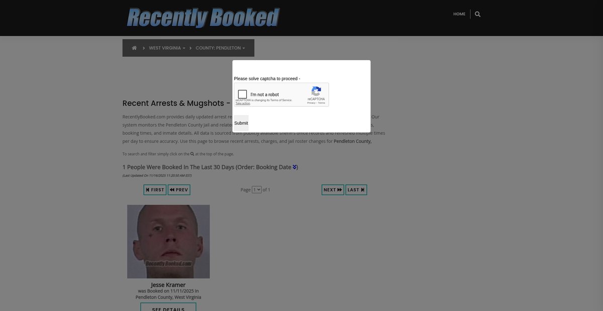 Preview of recentlybooked.com