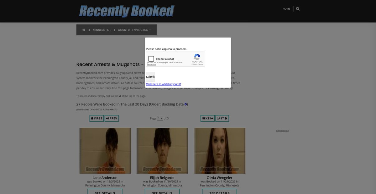 Preview of recentlybooked.com