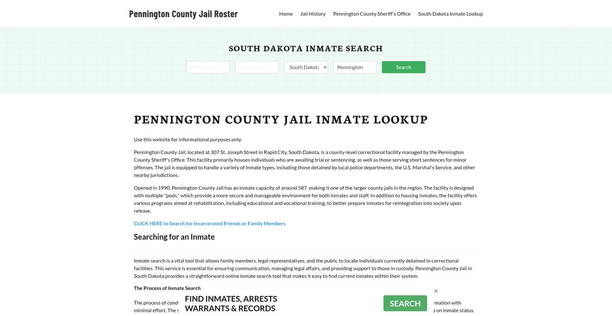 Preview of penningtoncountyjail.org