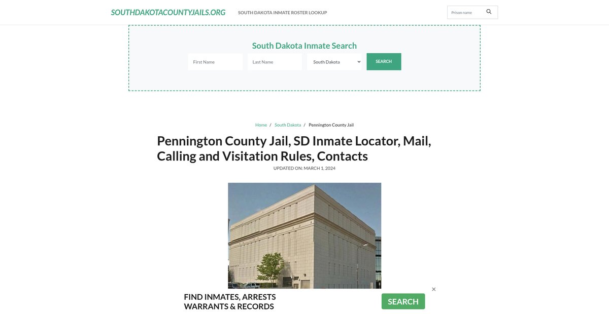 Preview of southdakotacountyjails.org