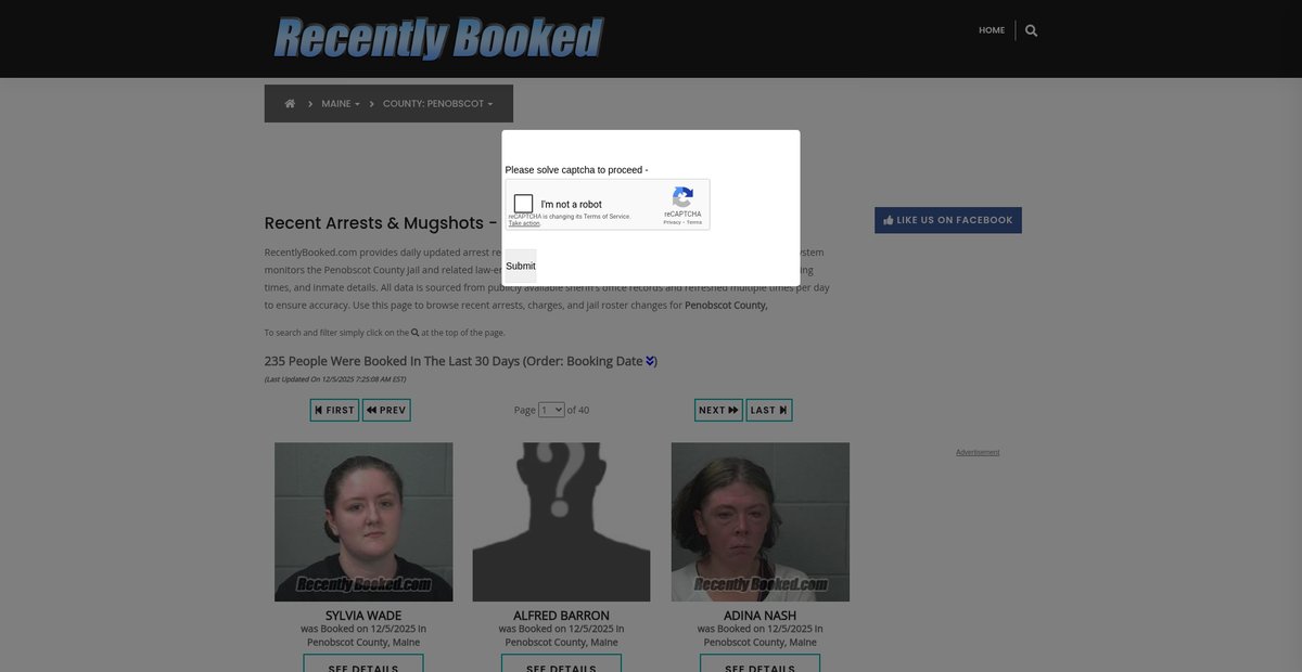 Preview of recentlybooked.com