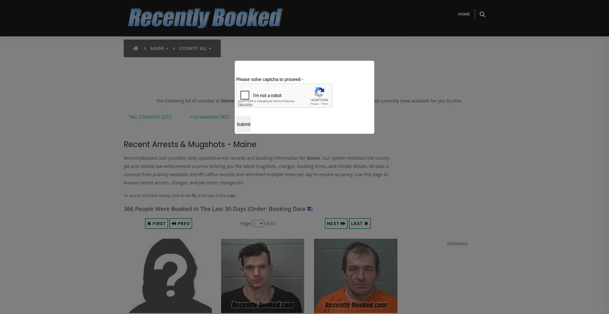Preview of recentlybooked.com
