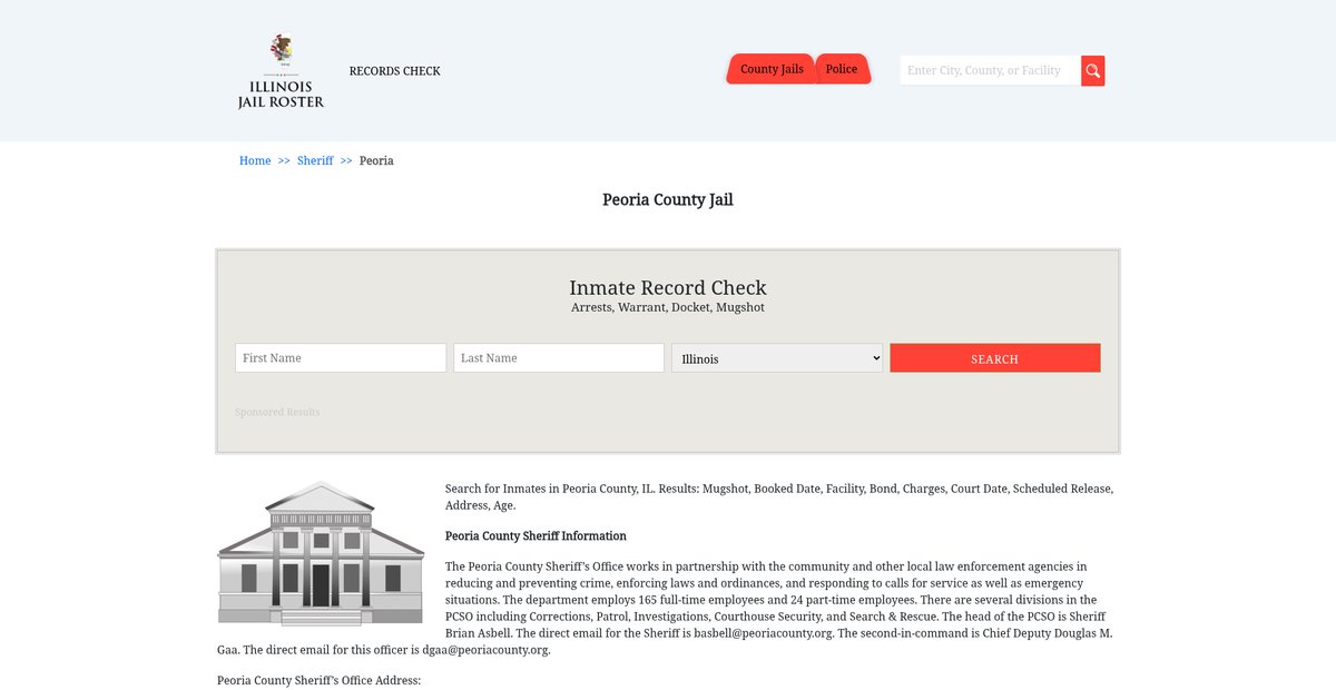 Preview of illinoisjailroster.com