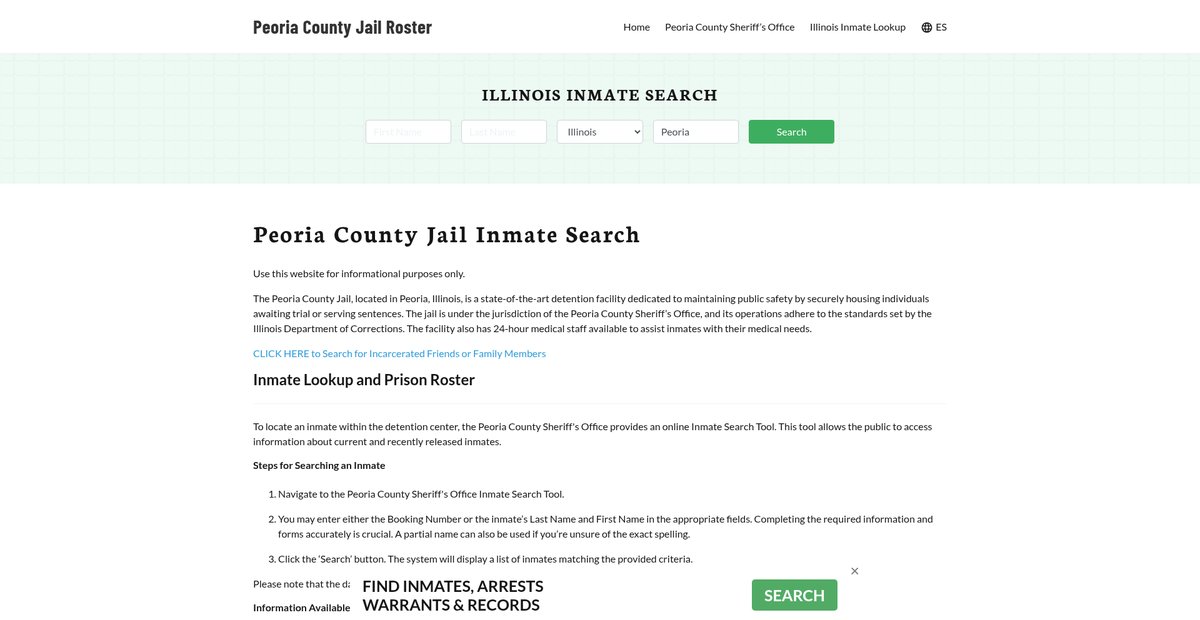 Preview of peoriacountyjail.org