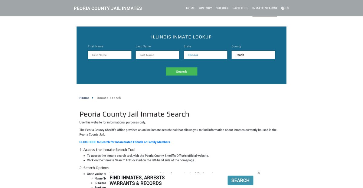 Preview of peoriajailroster.org