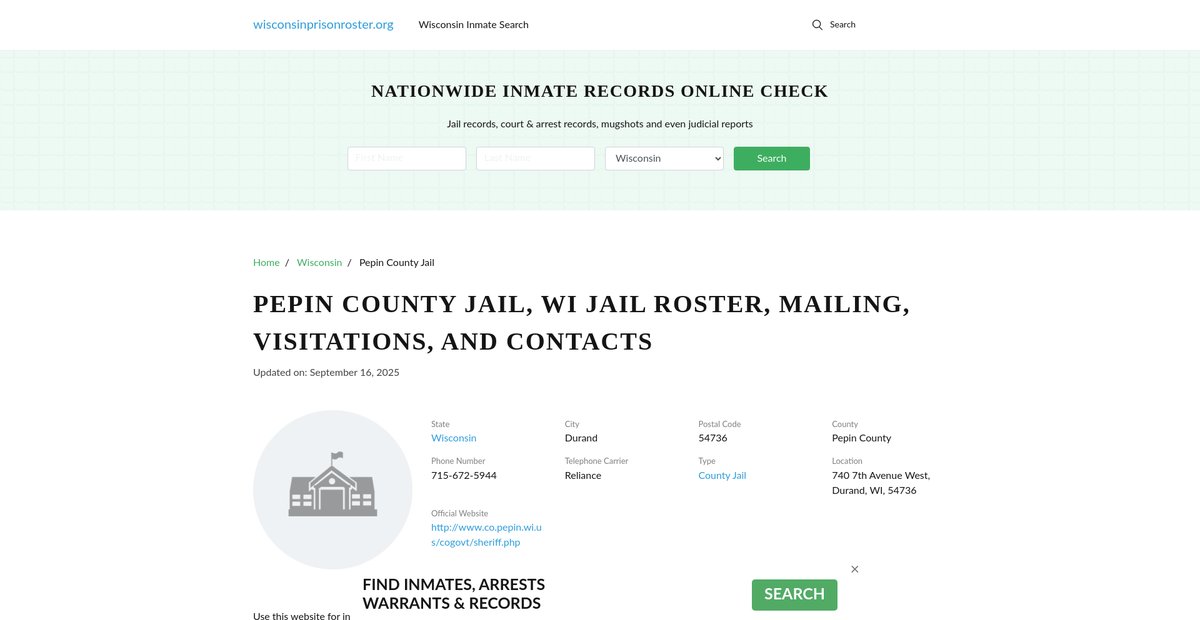Preview of wisconsinprisonroster.org