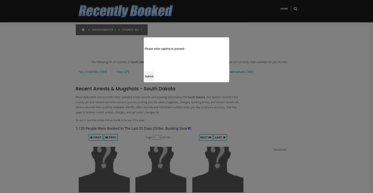 Preview of recentlybooked.com