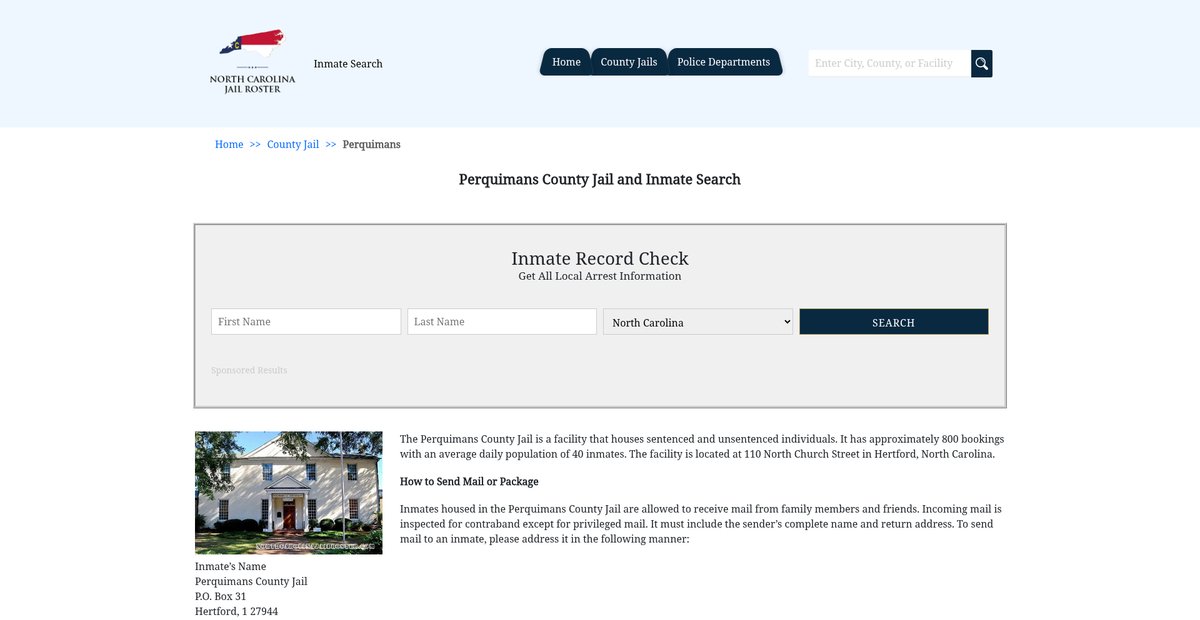 Preview of northcarolinajailroster.com