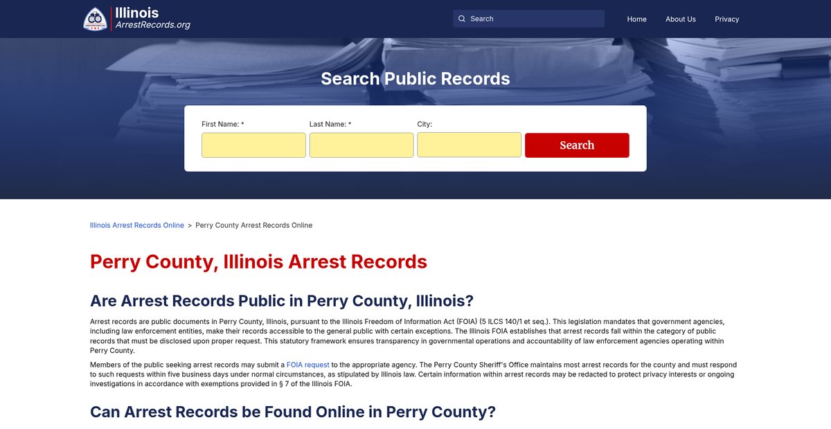 Preview of illinoisarrestrecords.org