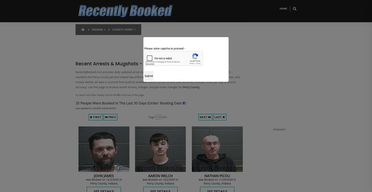 Preview of recentlybooked.com