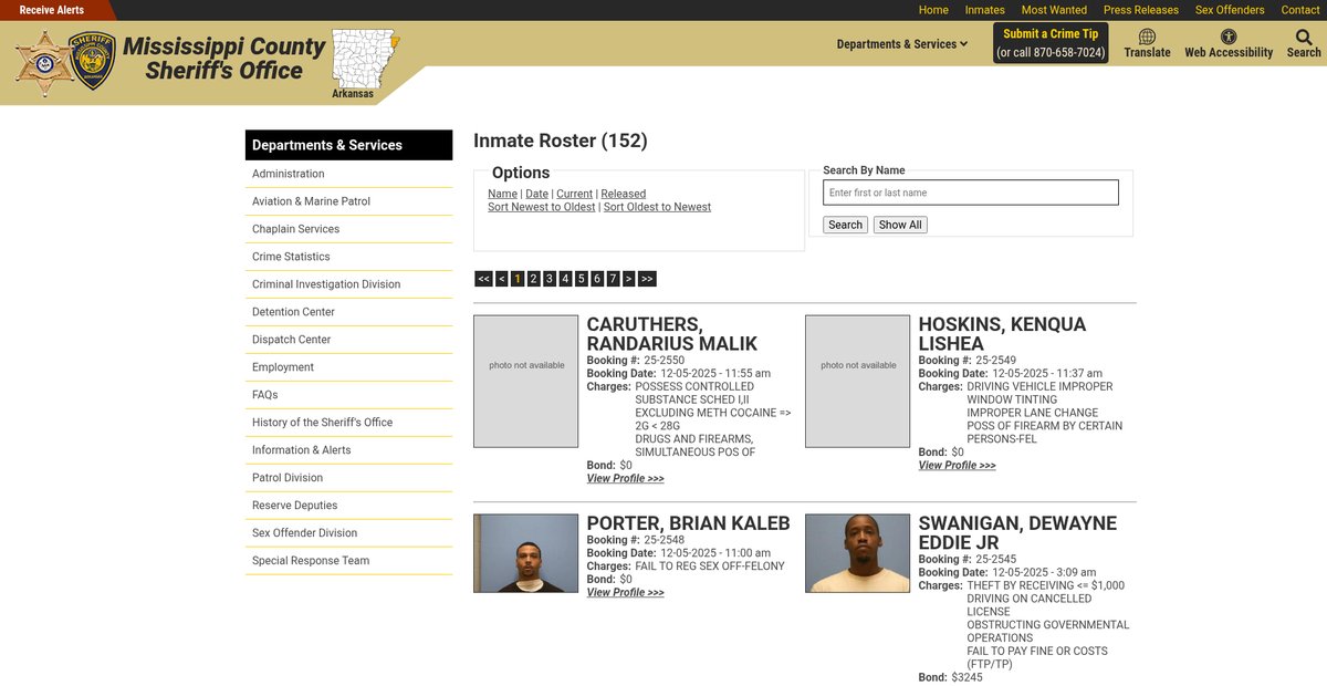 Preview of mississippicountysheriffar.org