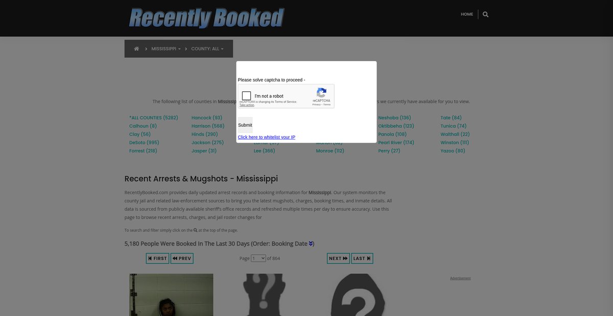 Preview of recentlybooked.com